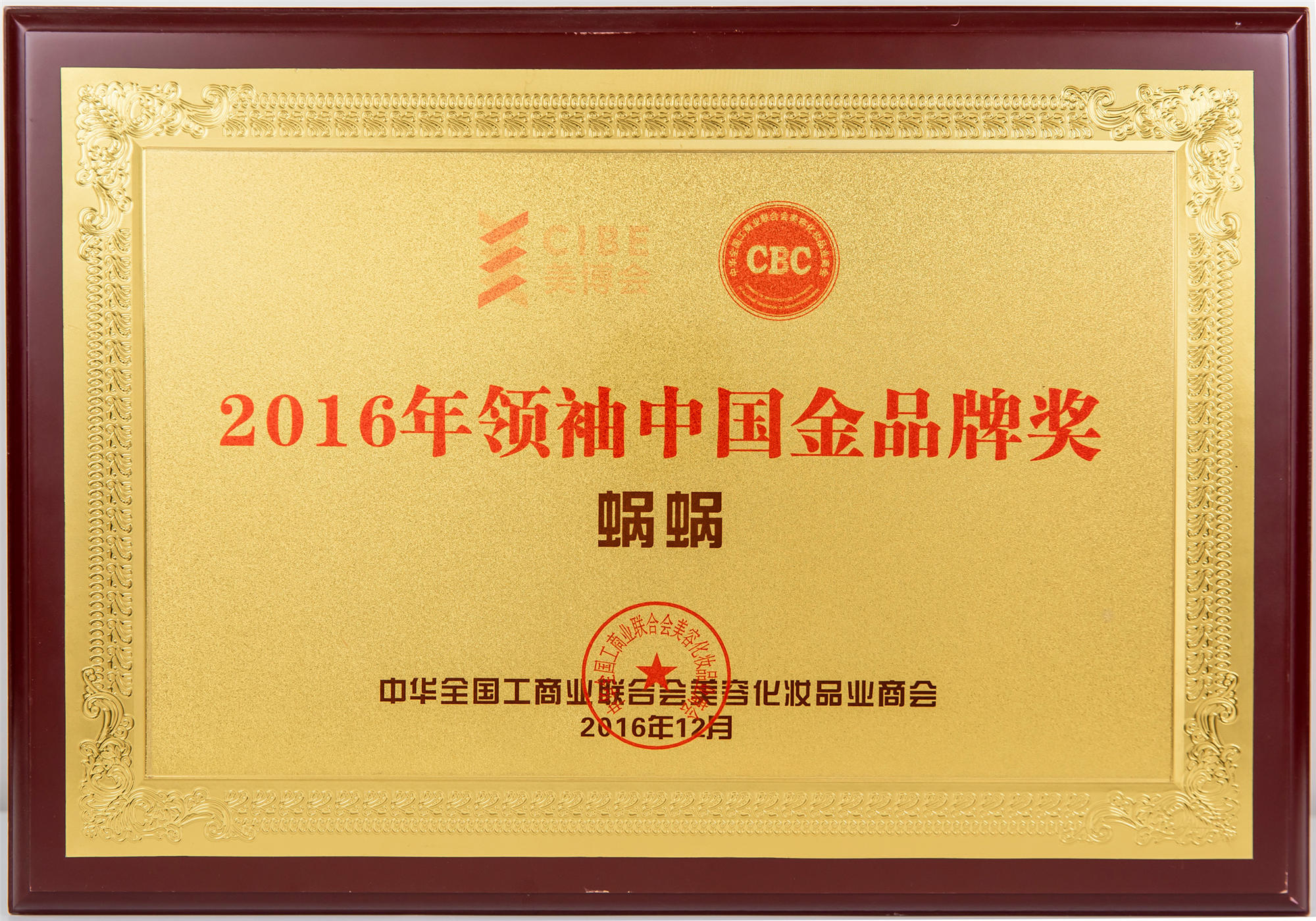 2016領(lǐng)袖中國金獎品牌